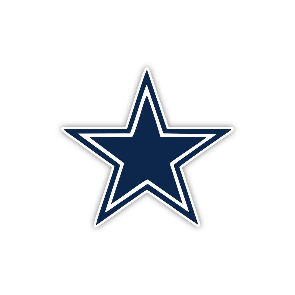 Dallas Cowboys – Star – Full Color Vinyl Sticker – Custom Size