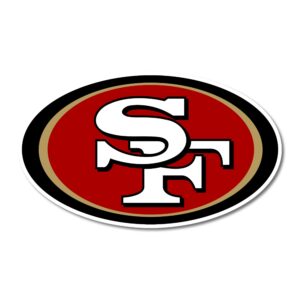 San Francisco 49ers – Oval – Full Color Vinyl Sticker – Custom Size