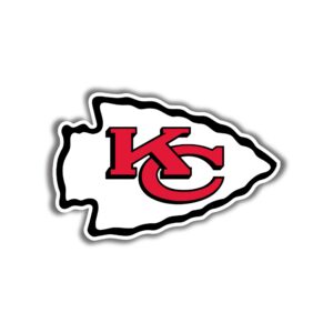Kansas City Chiefs – White Arrow – Full Color Vinyl Sticker – Custom Size