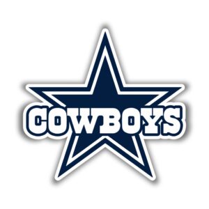 Dallas Cowboys – Star – Full Color Vinyl Sticker – Custom Size