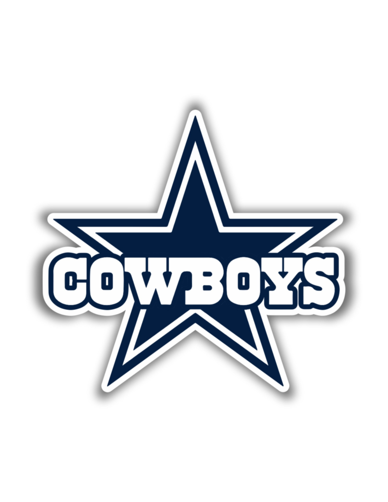 Dallas Cowboys – Star – Full Color Vinyl Sticker – Custom Size