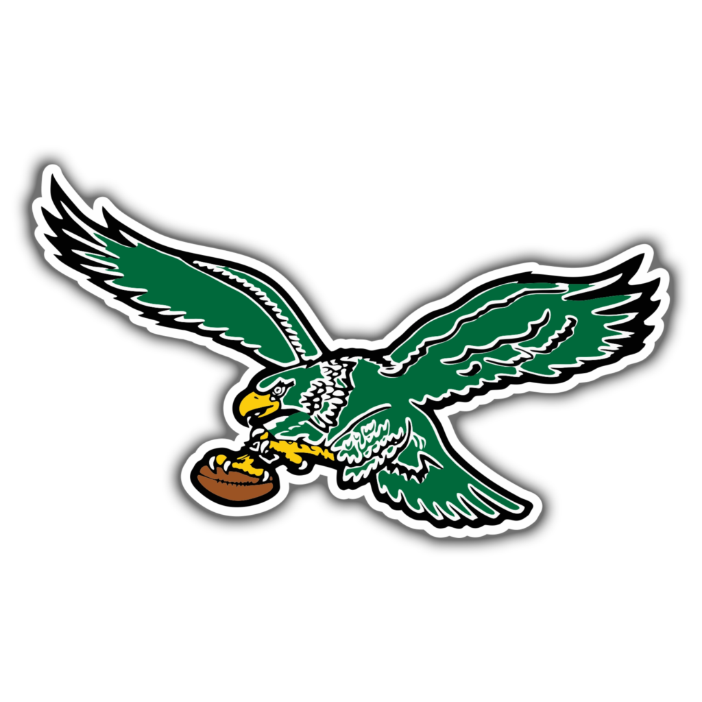 Philadelphia Eagles- Retro – Full Color Vinyl Sticker – Custom Size