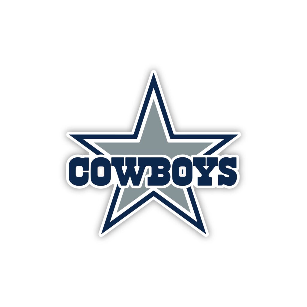 Dallas Cowboys – Star – Full Color Vinyl Sticker – Custom Size